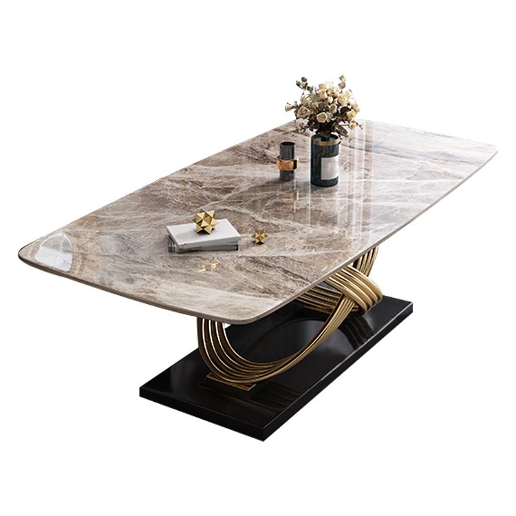 Traditional Luxury Rectangle Dining Table Stainless Steel Furniture for Indoor Clearhalo ' dining_table' 'Dining Tables & Seating' 'Dining Tables' 'furn' 'furn_dining_table' 'Furniture' 'furniture_dining_table' 'Kitchen & Dining Furniture' 'kitchen&dining_furn' 'kitchen' 'kitchen_dining_table' 1200x1200_1dfc7f2e-66cb-4a17-9509-249f0a16d809