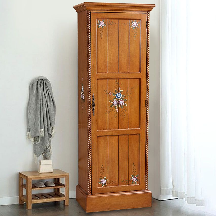 Wood Matte Finish Storage Cabinet with Hinged Door Coastal Cabinet for Home Clearhalo 'Armoires & Wardrobes' 'armoires_wardrobes' 'Bedroom Furniture' 'furn' 'furn_armoires_wardrobes' 'Furniture' 1200x1200_1dfd6fad-ee6f-4770-9d68-8935a1e493df