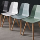 Nordic Design Plastic Dining Armless Chair Solid Back Chair with Wood Legs Clearhalo 'Dining Chairs' 'Dining Tables & Seating' 'dining_chair' 'furn' 'furn_dining_chair' 'Furniture' 'furniture_dining_chair' 'Kitchen & Dining Furniture' 1200x1200_1e0096f3-e60e-4d81-a9f2-3e0ec1cec72b