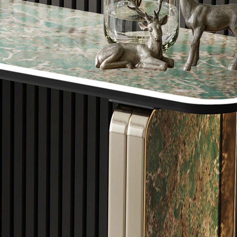 Tavolo da tavolo da rettangolo di accento glam largo 14 pollici tavolo da console per hall