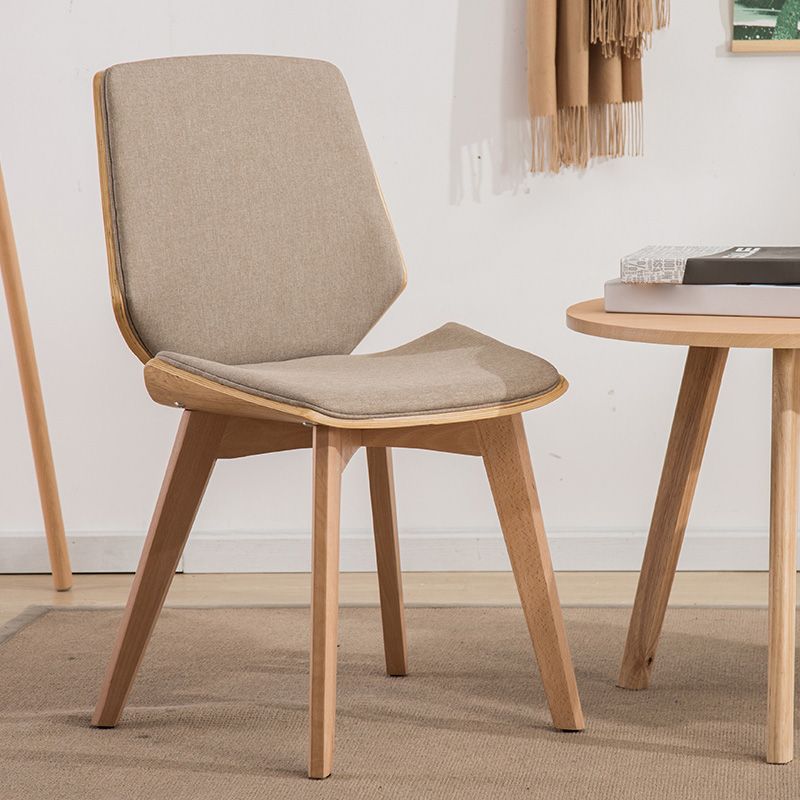 Home Contemporary Side Chair Solid Back Upholstered Wood Dining Room Chair Clearhalo ' kitchen&dining_furn' 'Dining Chairs' 'Dining Tables & Seating' 'dining_chair' 'furn' 'furn_dining_chair' 'Furniture' 'furniture_dining_chair' 'Kitchen & Dining Furniture' 'kitchen' 1200x1200_1e02060a-20de-45a5-ab93-a8b8e13e24af