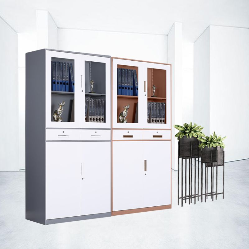 Gabinete de archivos moderno, estantes de almacenamiento, cajones con cerradura, archivador para oficina en casa