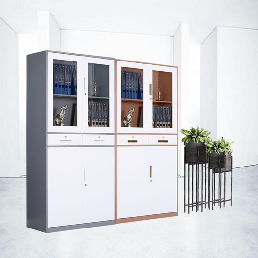 Gabinete de archivos moderno, estantes de almacenamiento, cajones con cerradura, archivador para oficina en casa