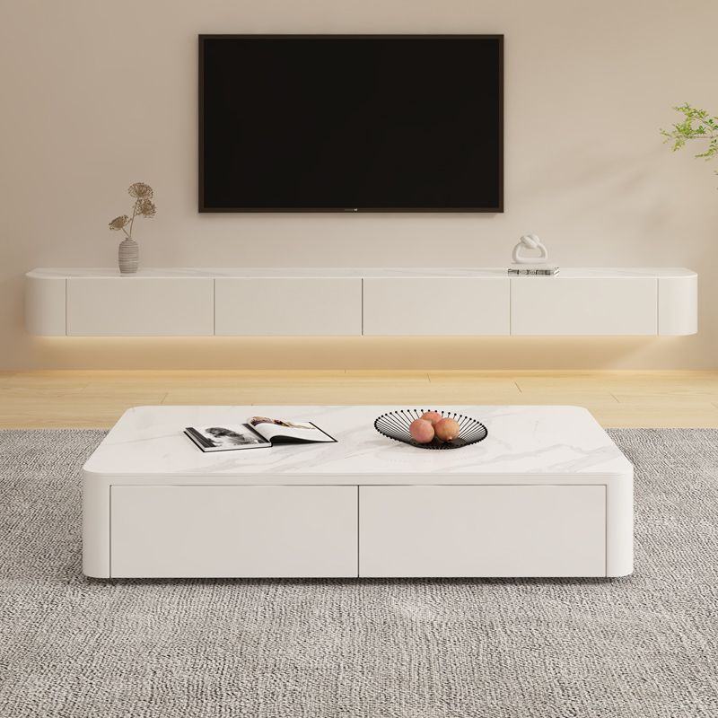 Contemporary Media Console Floating TV Media Console with Drawers Clearhalo 'furn' 'furn_tv_stands_entertainment_centers' 'Furniture' 'Living Room Furniture' 'TV Stands & Entertainment Centers' 'TV Stands & Media Storage Furniture' 'tv_stands_entertainment_centers' 1200x1200_1e06a807-638b-404f-b191-ae397d1f1b5d