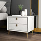 18.5" Tall 2-drawer Night Table Solid Wood Bedside Cabinet with Legs