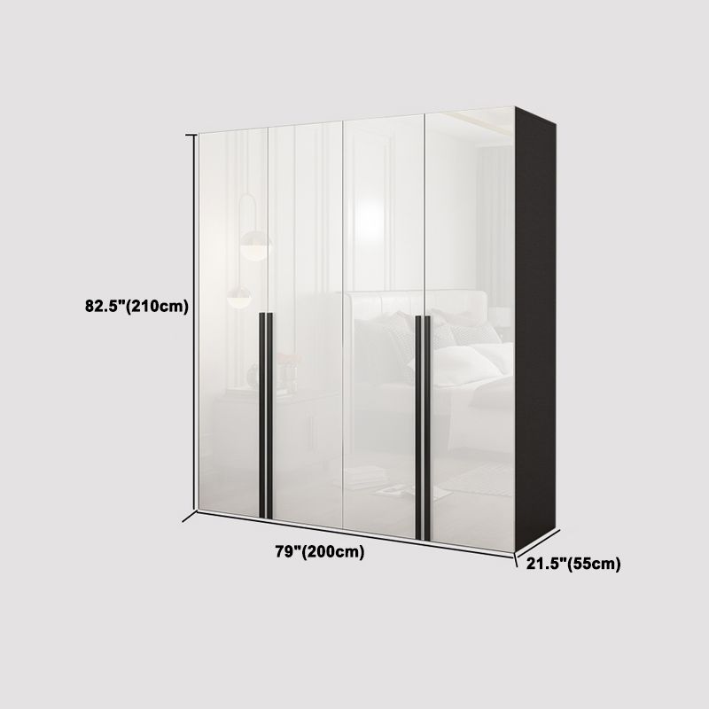 Mirrored Finish Wardrobe Armoire Modern Style Engineered Wood Wardrobe Clearhalo 'Armoires & Wardrobes' 'armoires_wardrobes' 'Bedroom Furniture' 'furn' 'furn_armoires_wardrobes' 'Furniture' 1200x1200_1e0a5f9a-1a81-44c5-8a24-f238e4f1a541