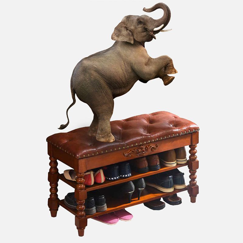 Banc de sièges en caoutchouc rectangle recapisé 14 "w banc d'entrée de rangement à chaussures