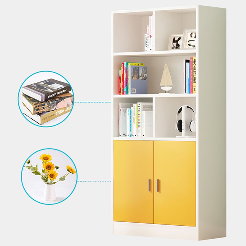 Étagère de livre en bois d'ingénierie contemporaine verticale librasse arrière fermée pour la maison