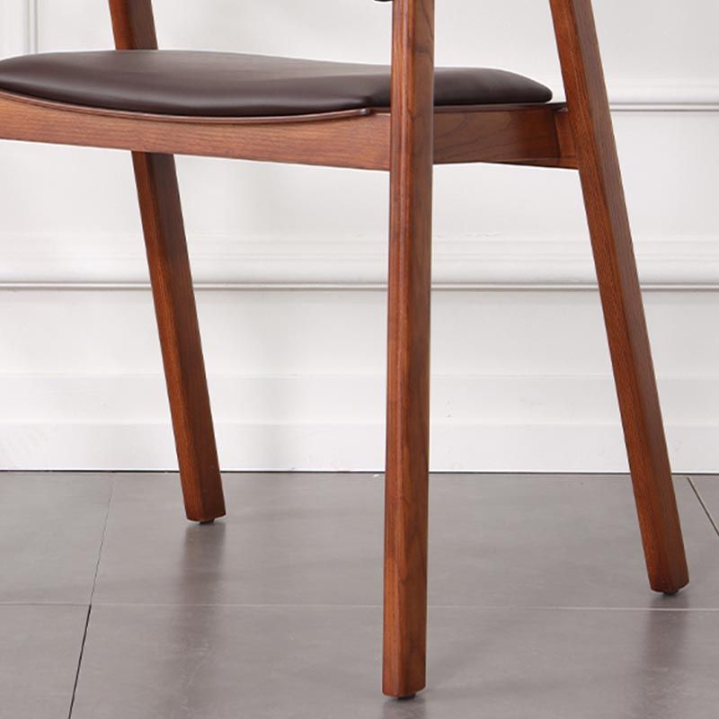 Sedia a braccio da pranzo in legno sedia da pranzo moderna con gambe in legno