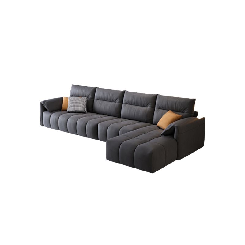 Dark Gray Cushion Back Contemporary Removable Cushions L-Shape Sofa & Chaise Clearhalo 'furn' 'furn_sectionals' 'Furniture' 'furniture_sectionals' 'kitchen' 'kitchen_sectionals' 'Living Room Furniture' 'Sectionals' 1200x1200_1e0ffe4e-bb12-4738-9a82-918c1658fc4f
