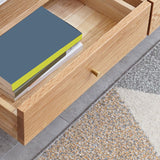 Mid -eeuwse moderne tv -standaardconsole met houten benen voor woonkamer