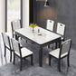 Stone Dining Room Collection Midcentury Style Rectangle 4 Legs Dining Table for Home Clearhalo ' dining_table' 'Dining Tables & Seating' 'Dining Tables' 'furn' 'furn_dining_table' 'Furniture' 'furniture_dining_table' 'Kitchen & Dining Furniture' 'kitchen&dining_furn' 'kitchen' 'kitchen_dining_table' 1200x1200_1e11d3c4-91a8-4b41-bc3a-f036d98b2d03