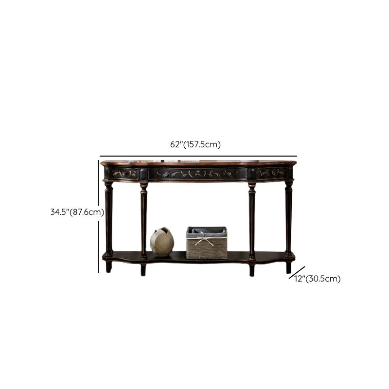 Free Form Shape Contemporary Console Table Green/White/Black Console Sofa Table