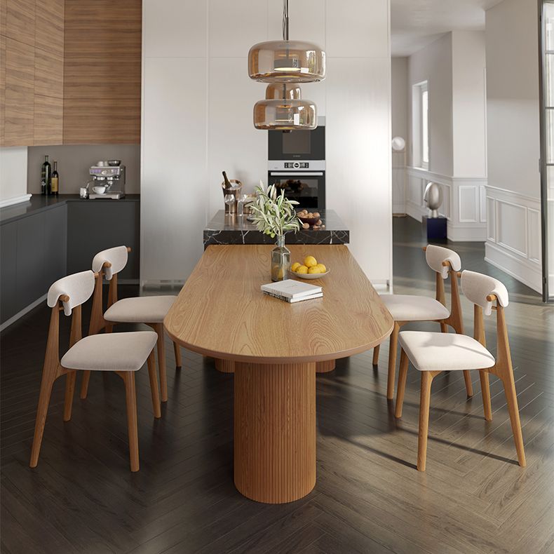 Contemporary Dining Table Solid Wood Table with 3 Legs for Dining Room Clearhalo ' dining_table' 'Dining Tables & Seating' 'Dining Tables' 'Furniture' 'furniture_dining_table' 'Kitchen & Dining Furniture' 'kitchen&dining_furn' 'kitchen' 'kitchen_dining_table' 1200x1200_1e173eb7-f3fd-45e7-beec-93dc55925874