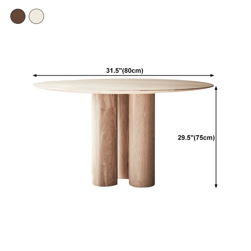 Solid Wood Top Dining Table Contemporary Round Dining Table with 3 Legs Clearhalo 'Dining Tables & Seating' 'Dining Tables' 'dining_table' 'furn' 'furn_dining_table' 'Furniture' 'furniture_dining_table' 'Kitchen & Dining Furniture' 'kitchen' 'kitchen_dining_table' 1200x1200_1e180cfb-06f2-416f-b43b-5260e9fcbe8d