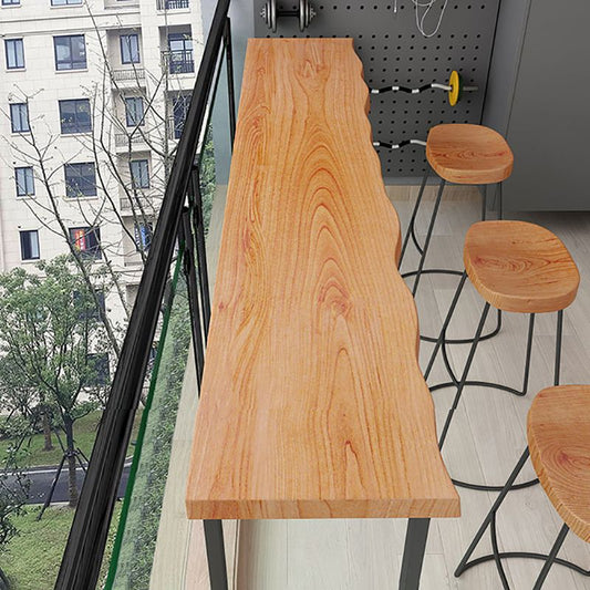 Wood Bar Dining Table Modern Bar Table with Sled Base for Dining Room Clearhalo 'Bar Furniture' 'Bar Tables' 'bar_tables' 'furn' 'furn_bar_tables' 'Furniture' 'furniture_bar_tables' 'Kitchen & Dining Furniture' 1200x1200_1e1842c1-c3a3-4077-adf0-4a386c92c9da