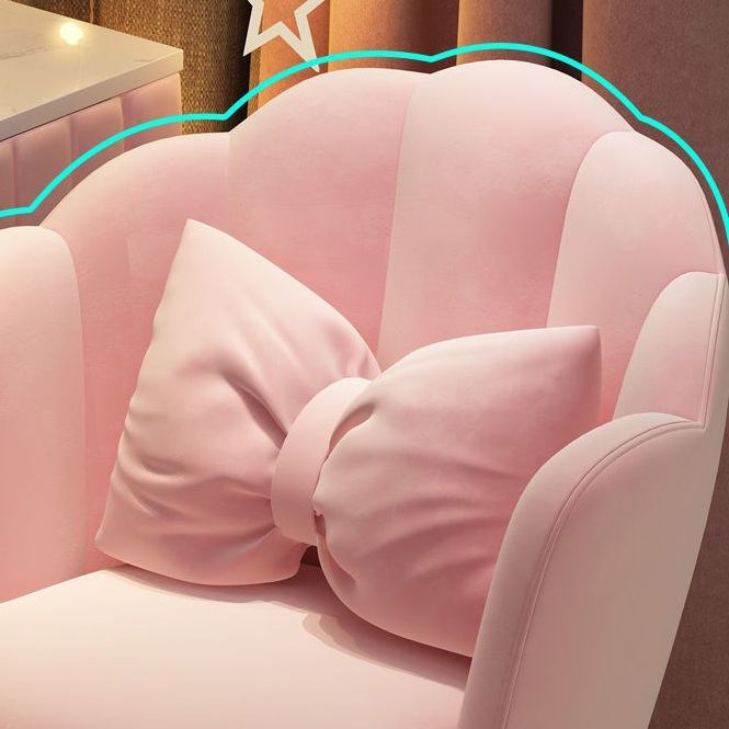 Silla de tareas de terciopelo sin brazo estilo moderno de back back en casa silla de oficina