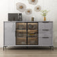 Gray Engineered Wood Sideboard Table Modern Buffet Server with Glass Doors Clearhalo 'buffet_sideboard' 'Buffets & Sideboards' 'furn' 'furn_buffet_sideboard' 'Furniture' 'Kitchen & Dining Furniture' 1200x1200_1e1a01db-2fae-4087-ac31-be2168d31186
