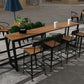 Industrial 41.3"H Bar Table Rectangular Wooden Top Table for Patio Clearhalo 'Bar Furniture' 'Bar Tables' 'bar_tables' 'furn' 'furn_bar_tables' 'Furniture' 'Kitchen & Dining Furniture' 1200x1200_1e1a1c85-399d-49cb-8a28-f54cf5c50000