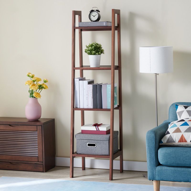 Modern Style Open Bookshelf Ladder Wooden Shelf Bookcase for Home Clearhalo 'Bookcases' 'furn' 'furn_bookcases' 'Furniture' 'furniture_bookcases' 'kitchen' 'kitchen_bookcases' 'Living Room Furniture' 'Office Furniture' 1200x1200_1e1a52ae-c379-4283-89ac-ca7388812533