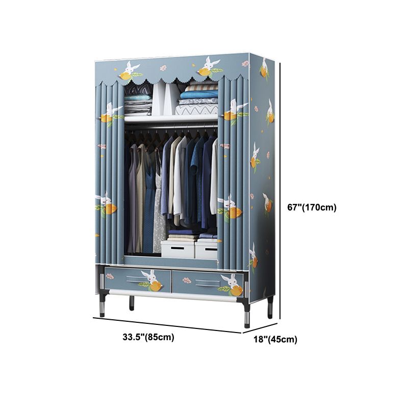 Hedendaagse stijl Garderobe Metal 1-deurs Garderobe Closet voor thuis