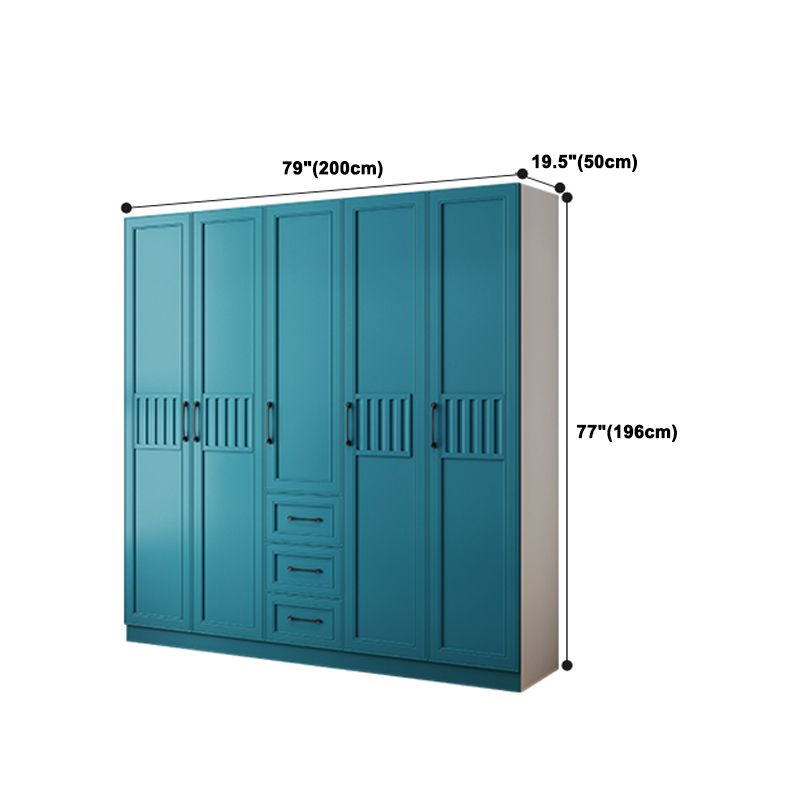 Manufactured Wood Blue Storage Cabinet Coastal Cabinet with Hinged Door Clearhalo 'Armoires & Wardrobes' 'armoires_wardrobes' 'Bedroom Furniture' 'furn' 'furn_armoires_wardrobes' 'Furniture' 1200x1200_1e1c4af6-fc2a-4d6e-ac15-222d2ef6e1d7
