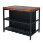 Modern Stationary Prep Table Wood Rectangular Prep Table for Home Use