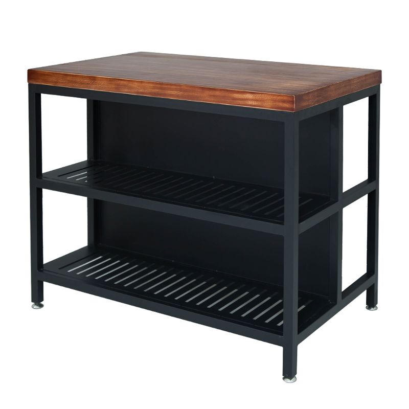 Modern Stationary Prep Table Wood Rectangular Prep Table for Home Use