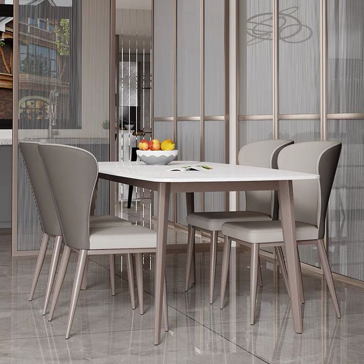 Contemporary 1/4/5 Pieces Table and Chairs Dining Set Rectangle Dining Table Set Clearhalo 'Dining Room Sets' 'Dining Tables & Seating' 'dining_room_set' 'furn' 'furn_dining_room_set' 'Furniture' 'furniture_dining_room_set' 'Kitchen & Dining Furniture' 'kitchen&dining_furn' 'kitchen' 1200x1200_1e1e601e-8eb3-4167-93d2-a69b25114f55