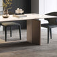 Industriële eetkamertafel van gesinterd steen Rechthoektafel met metalen poten