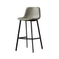 Industrial Metal Barstool Leather Low Back Stool with Cushion
