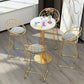 Glam 1/2/5 Pieces Round Bar Table Set Fixed Table Counter Set for Dining Room Clearhalo 'Bar Furniture' 'furn' 'furn_home_bar_bar_sets' 'Furniture' 'Home Bars & Bar Sets' 'home_bar_bar_sets' 'Kitchen & Dining Furniture' 1200x1200_1e21196c-cc2a-47d8-b3fc-25c6824f229a