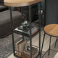 Pine Wood Bar Dining Table Modern Bar Table with Double Pedestal for Dining Room Balcony Clearhalo 'Bar Furniture' 'Bar Tables' 'bar_tables' 'furn' 'furn_bar_tables' 'Furniture' 'furniture_bar_tables' 'Kitchen & Dining Furniture' 1200x1200_1e224d23-65a8-4391-88d0-41e53cb0644d
