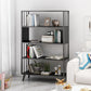 Modern Style Metal Bookshelf Black Open Back Bookcase for Home Office Clearhalo 'Bookcases' 'furn' 'furn_bookcases' 'Furniture' 'Office Furniture' 1200x1200_1e22986e-a792-47d8-8b5d-ba2aaa579f6e