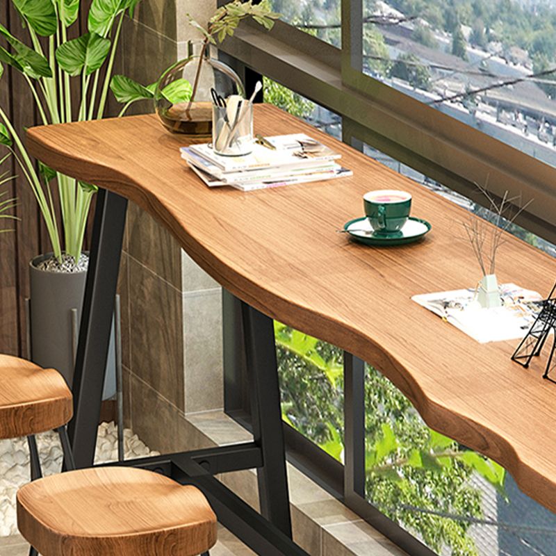 Trestle Base Solid Wood Rectangle Bar Table for Kitchen Dining Room Clearhalo 'Bar Furniture' 'Bar Tables' 'bar_tables' 'furn' 'furn_bar_tables' 'Furniture' 'Kitchen & Dining Furniture' 1200x1200_1e22ced2-8170-4ed9-b643-b8f081d9c899