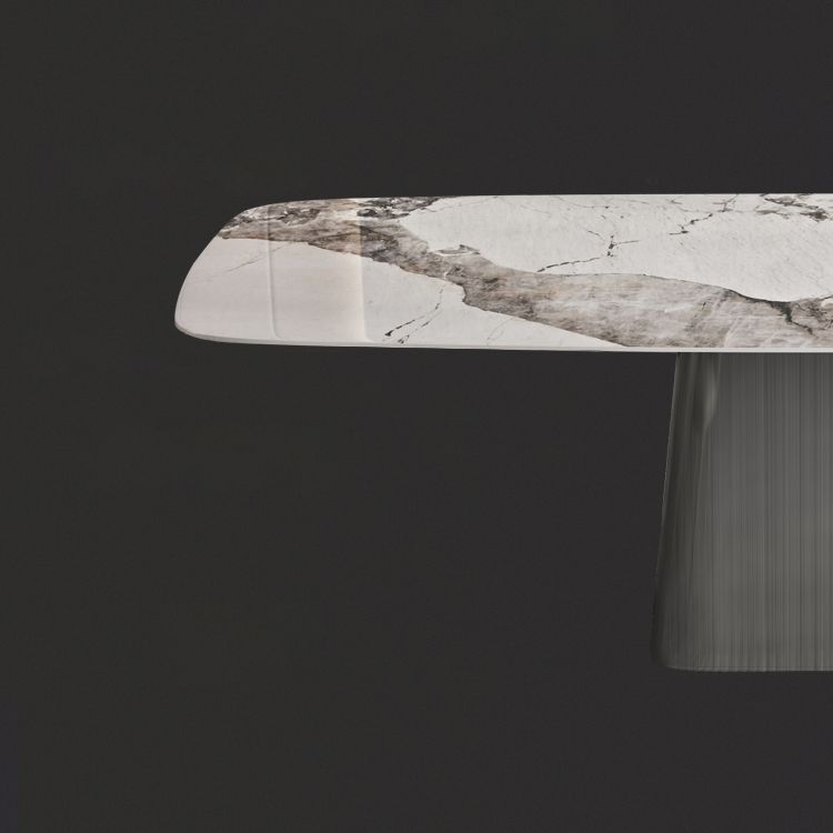 Rectangle Sintered Stone Dining Table Modern Table with Grey Metal Pedestal Clearhalo ' dining_table' 'Dining Tables & Seating' 'Dining Tables' 'furn' 'furn_dining_table' 'Furniture' 'furniture_dining_table' 'Kitchen & Dining Furniture' 'kitchen&dining_furn' 'kitchen' 'kitchen_dining_table' 1200x1200_1e245bea-2996-47be-91e6-3bb4ca9f586d