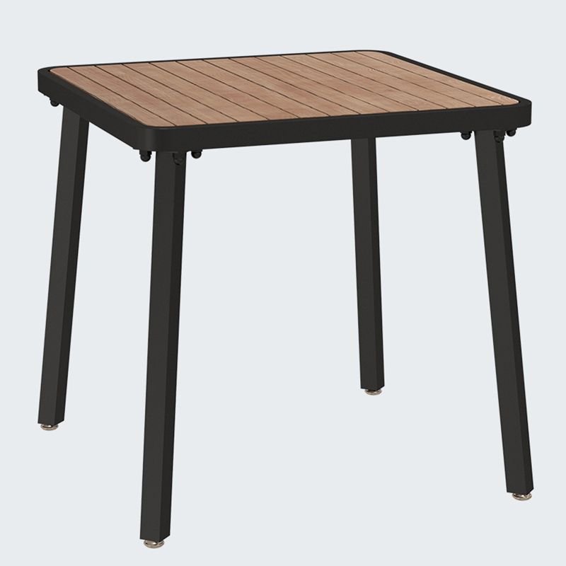 Industrial Solid Wood Dining Table Kitchen Table in Nature with Metal 4 Legs Clearhalo ' dining_table' 'Dining Tables & Seating' 'Dining Tables' 'furn' 'furn_dining_table' 'Furniture' 'furniture_dining_table' 'Kitchen & Dining Furniture' 'kitchen&dining_furn' 'kitchen' 'kitchen_dining_table' 1200x1200_1e2507f2-6bac-4c0b-8416-a21aa5ea60fd