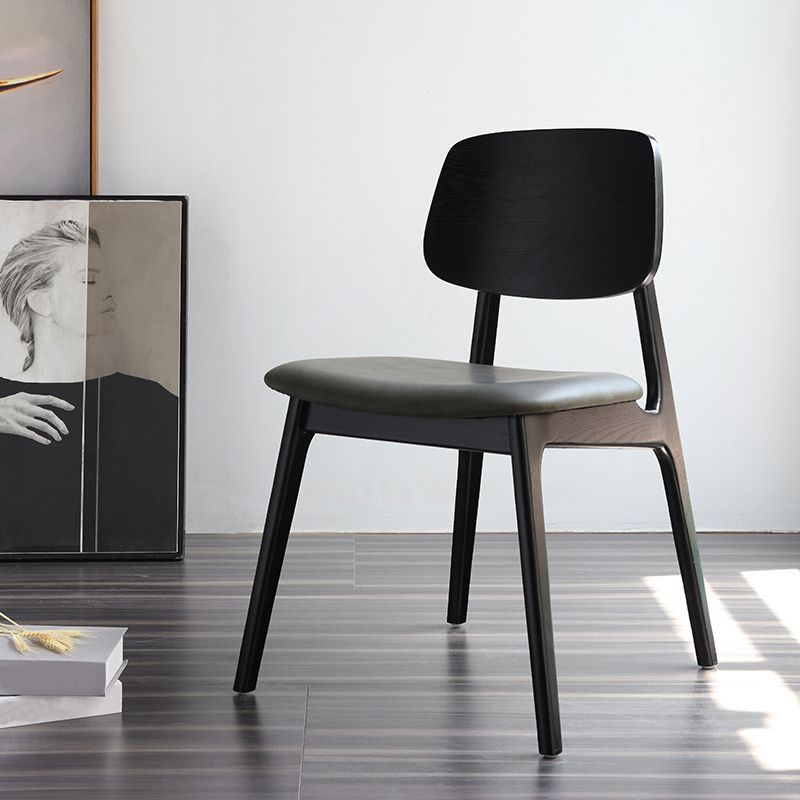 Modern Open Back Dining Chair Wood Dining Armless Side Chair for Home Clearhalo ' kitchen&dining_furn' 'Dining Chairs' 'Dining Tables & Seating' 'dining_chair' 'furn' 'furn_dining_chair' 'Furniture' 'furniture_dining_chair' 'Kitchen & Dining Furniture' 'kitchen' 1200x1200_1e259ce3-60a0-4422-8be7-0fe1a7e08844