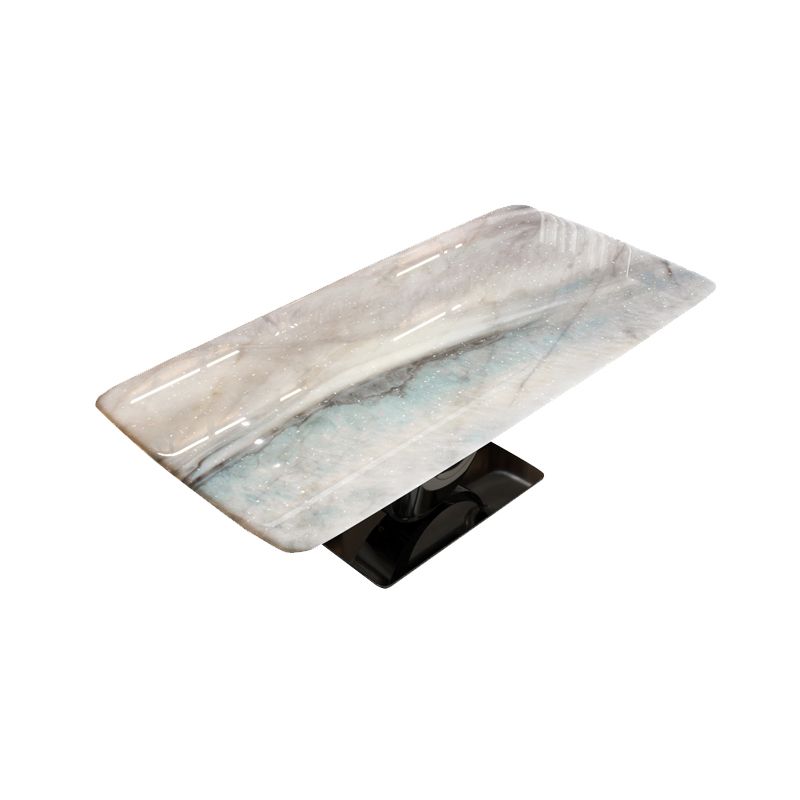 Table de dîner rectangulaire Table de salle à manger sur pied contemporaine