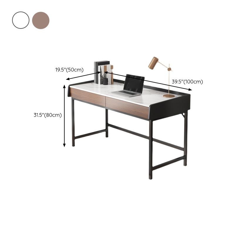 Contemporary Writing Desk Wooden Rectangular Office Desk with Legs