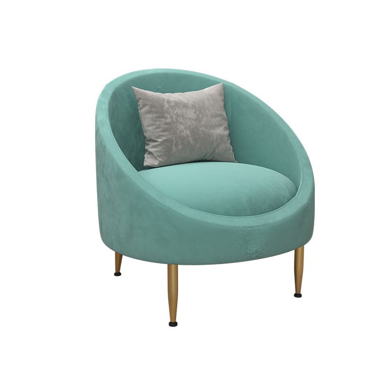 Velvet Peiger Armsofa zeitgenössisch mit genähtem Kissen zurück für die Wohnung