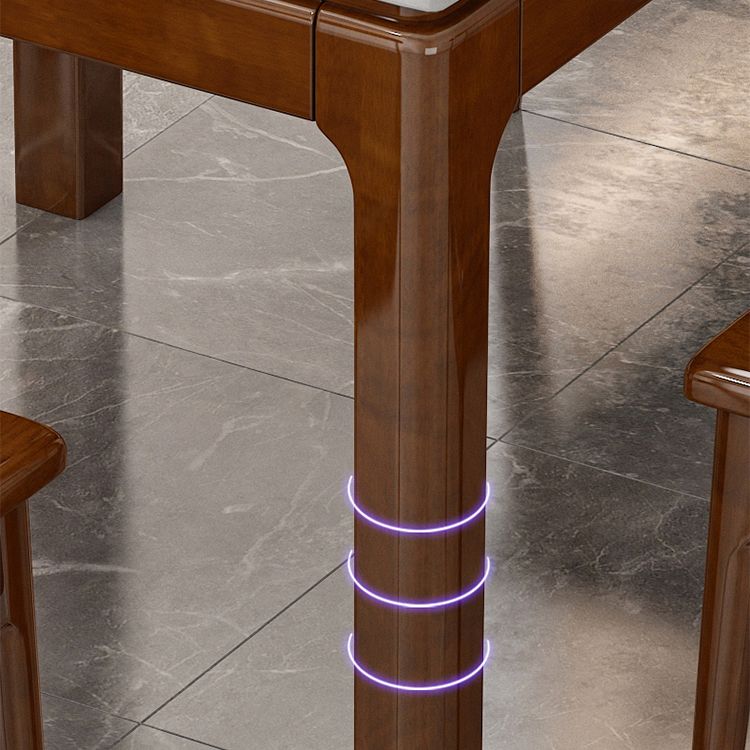 Traditional Fixed Marble Top Dining Room Table with 4 Solid Wood Legs for Kitchen Dining Set Clearhalo 'Dining Room Sets' 'Dining Tables & Seating' 'dining_room_set' 'furn' 'furn_dining_room_set' 'Furniture' 'furniture_dining_room_set' 'Kitchen & Dining Furniture' 'kitchen&dining_furn' 'kitchen' 1200x1200_1e2a66dd-330f-45f2-92e0-f021fa4e99a8