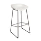 Scandinavian Plastic Bar Stools Footrest Indoor Counter Stool with Metal Legs