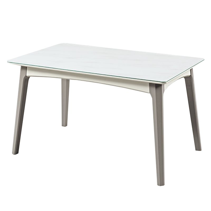 白い長方形のダイナーテーブルセット1/5ピースモダンなダイニングセット