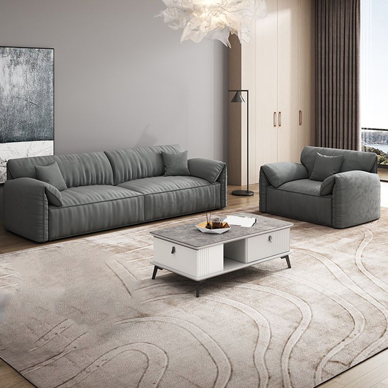 Sofa de terciopelo 37.40 "D x 31.49" H Sofá de brazo superior de almohada para sala de estar