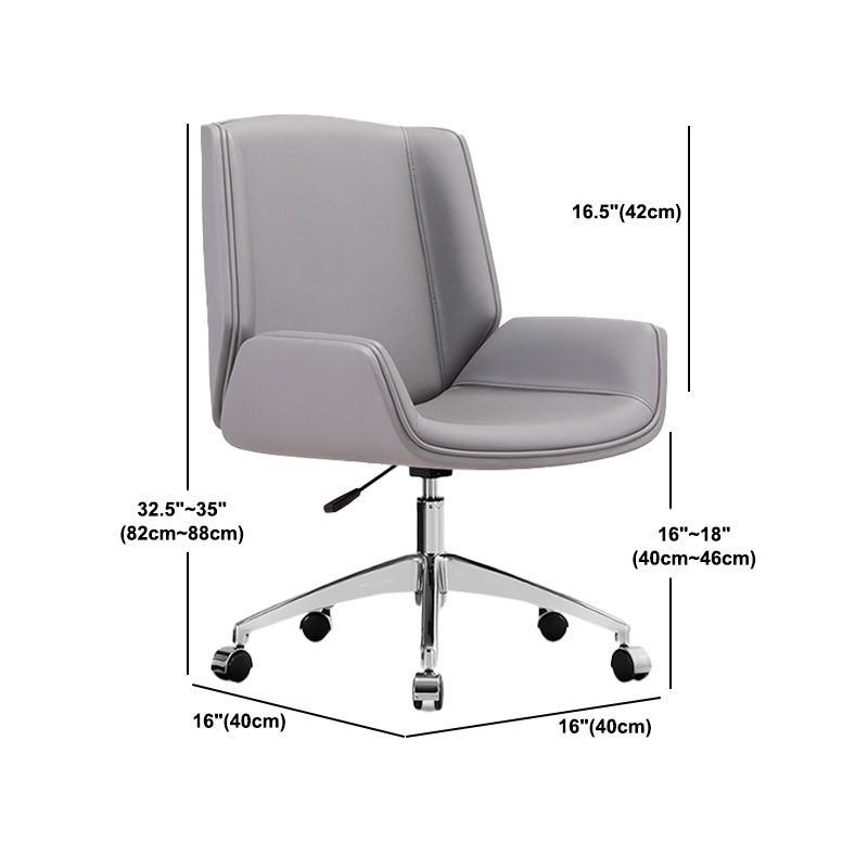 Contemporary Faux Leather Ergonomic Chair Mid-Back Conference Swivel Chair Clearhalo 'furn' 'furn_office_chair' 'Furniture' 'Office Chairs' 'Office Furniture' 'office_chair' 1200x1200_1e2ebb58-197b-450a-989d-9274ad822678