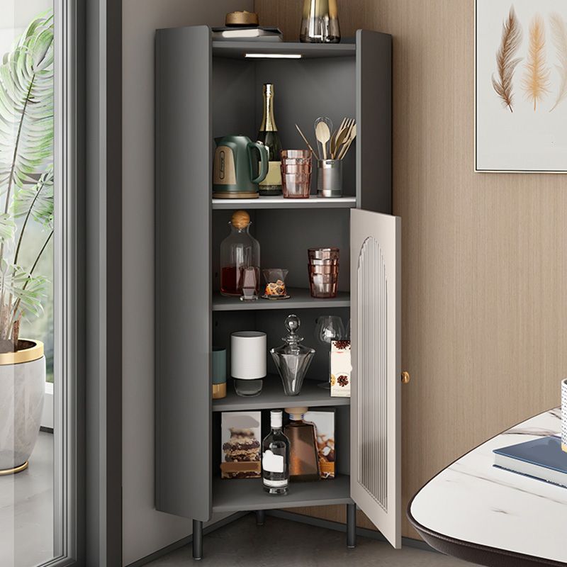 Sideboard di vetro moderni 55 "H tavolo da buffet regolabile per scaffalature regolabili