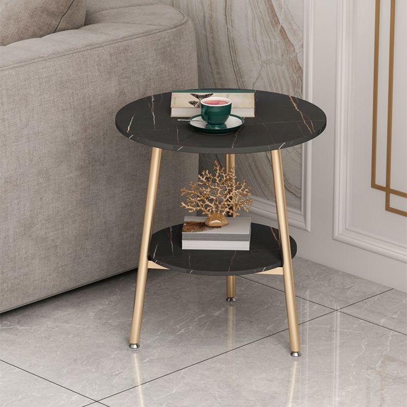 21.6"H X 19.6"W X 19.6"D Round Slate Top Side Table Metal 3 Legs End Table Clearhalo 'Coffee & Accent Tables' 'End & Side Tables' 'end_side_tables' 'furn' 'furn_end_side_tables' 'Furniture' 'Living Room Furniture' 1200x1200_1e30007c-77d4-4f2b-b1da-ecf039a1f87c