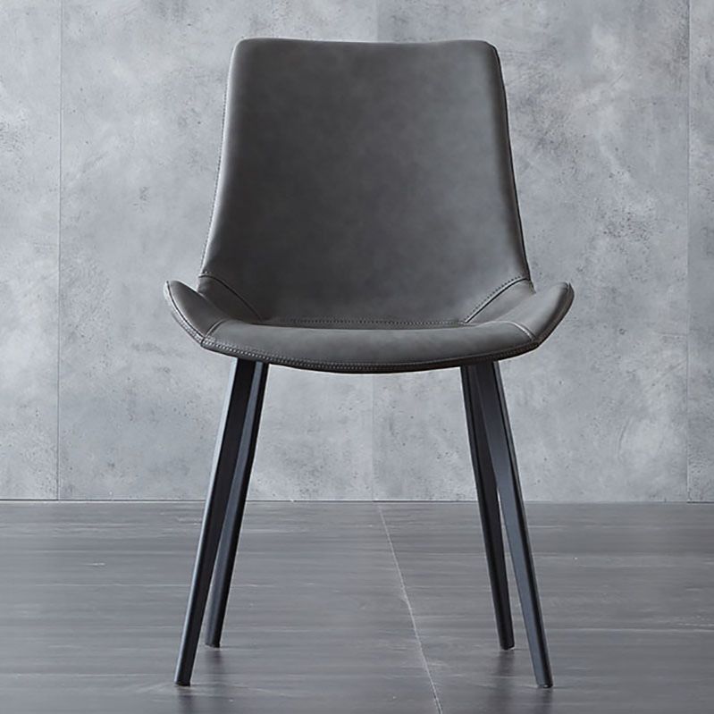 Industrial Metal Dining Side Chair Dining Room Solid Back Chair (Set of 2) Clearhalo ' kitchen&dining_furn' 'Dining Chairs' 'Dining Tables & Seating' 'dining_chair' 'furn' 'furn_dining_chair' 'Furniture' 'furniture_dining_chair' 'Kitchen & Dining Furniture' 'kitchen' 1200x1200_1e310f07-c2f3-4063-b537-6ab79c5a5a45