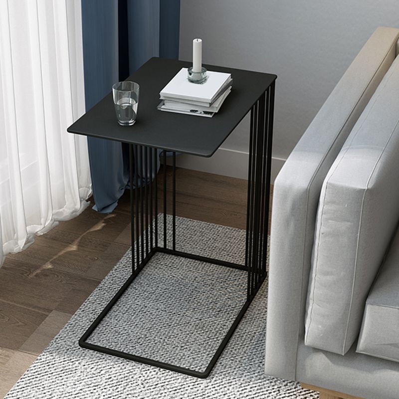 Mesa lateral rectangular de mediados de siglo C de metal C, 23.2 "de alto